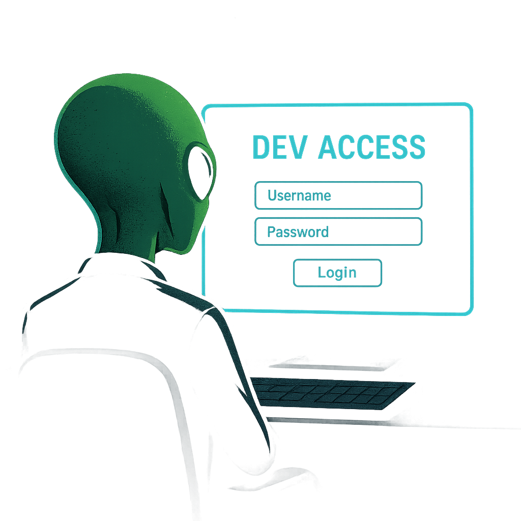 Alien Login Back View